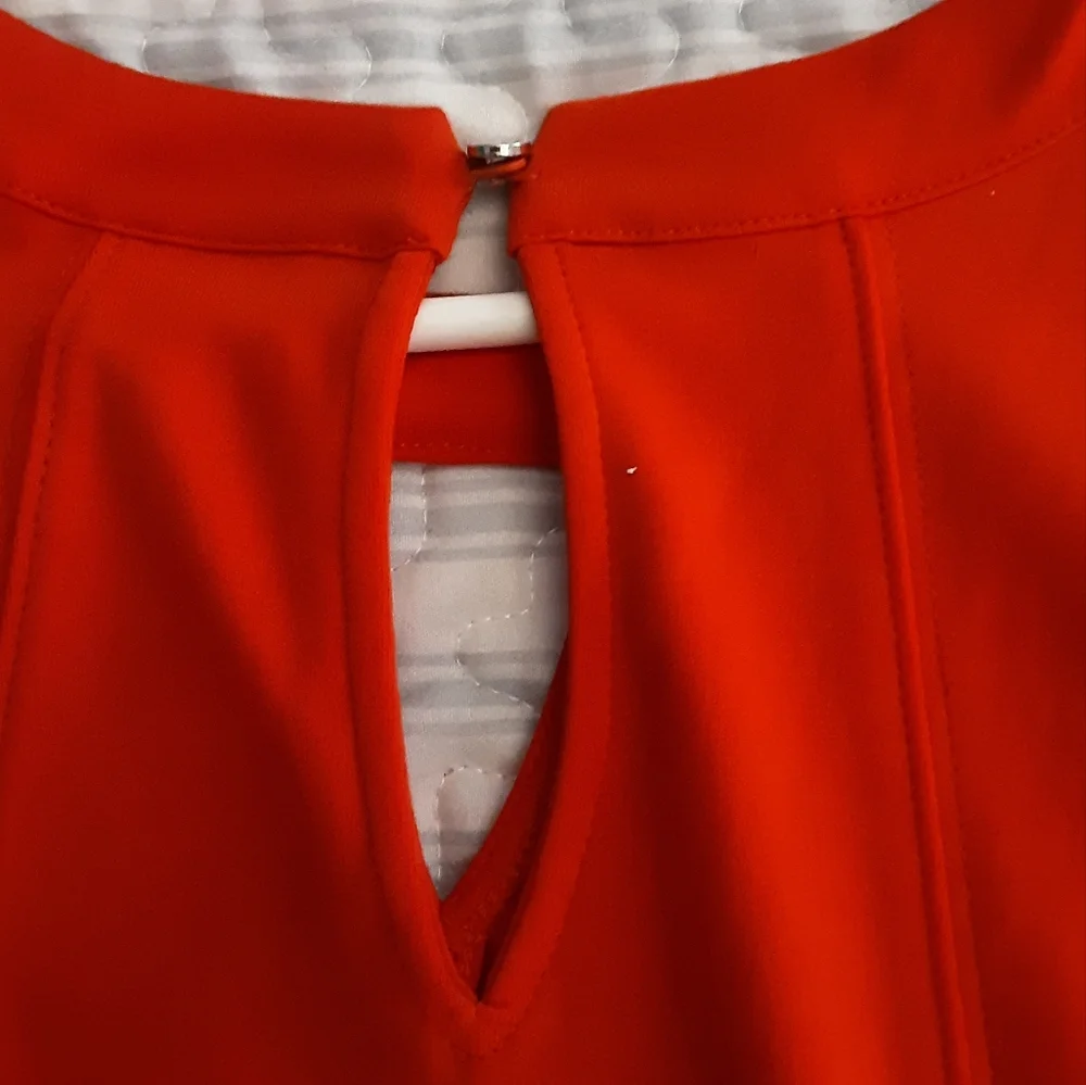 New York and Company Orange fit and flare Dress - Picture 4 of 5